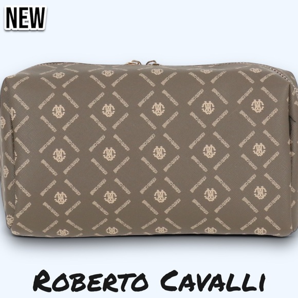 New Roberto Cavalli Monogram Toiletry Bag - Picture 2 of 7
